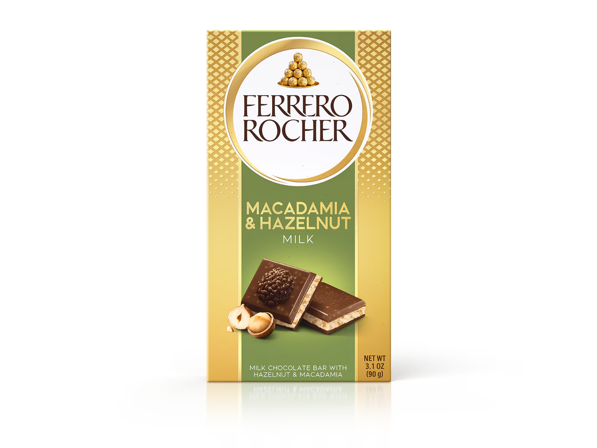 Chocolate Bars MILK CHOCOLATE BAR WITH HAZELNUT AND MACADAMIA - 3.1oz(90g)