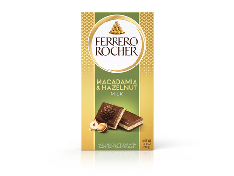 Chocolate Bars MILK CHOCOLATE BAR WITH HAZELNUT AND MACADAMIA - 3.1oz(90g)