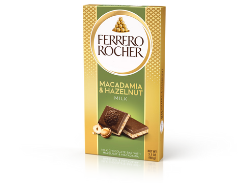Chocolate Bars MILK CHOCOLATE BAR WITH HAZELNUT AND MACADAMIA - 3.1oz(90g)