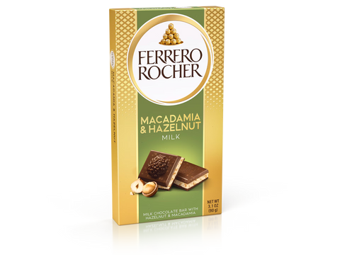 Chocolate Bars MILK CHOCOLATE BAR WITH HAZELNUT AND MACADAMIA - 3.1oz(90g)